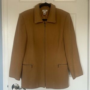 Northern Reflections Women's Wool Cashmere Camel Stitch Detail Jacket | Sz 8